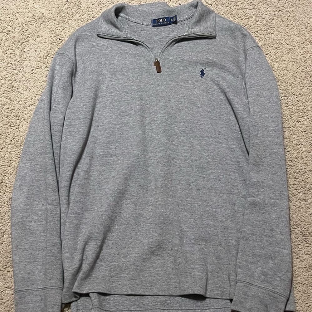 Polo Heather Grey 1/4 zip